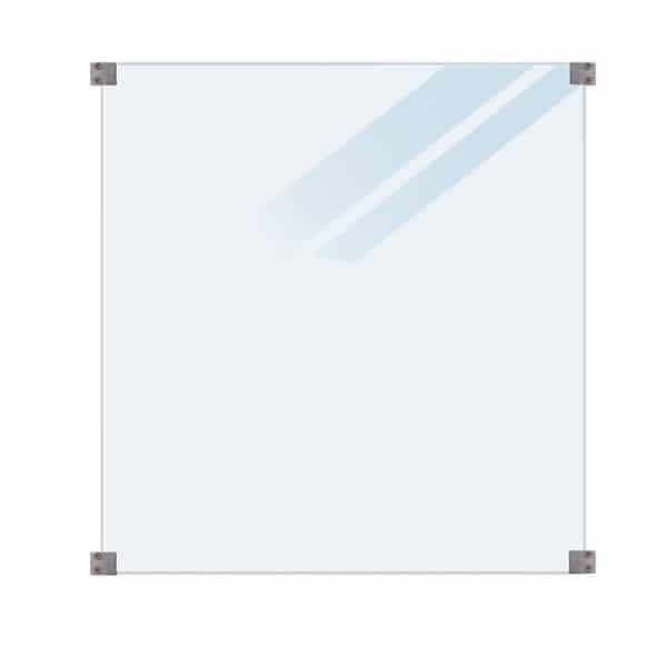 Plus glashegn t/rund stolpe 90x91 cm frosted