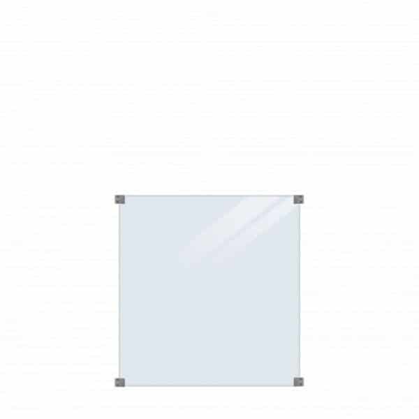 Plus Glashegn Lamineret inkl. 4 beslag - B 90 cm x H 91 cm