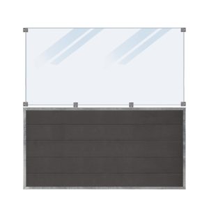 Futura komposit hegn 180cm - Mat glas