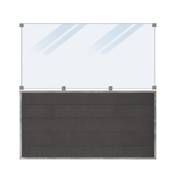 Futura komposit hegn 180cm - Mat glas